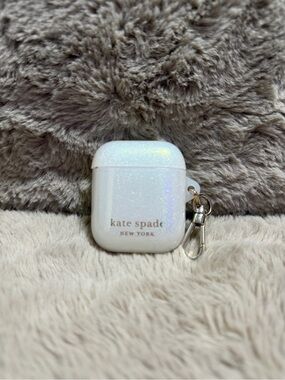 kate spade New York Pink Boxed Glitter AirPods Case